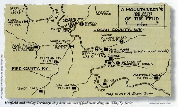Hatfield-McCoy Map