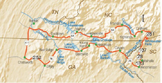 Southern Highroads Trail Map