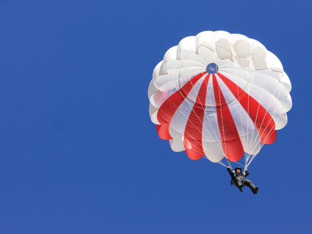 Parachutist Gliding