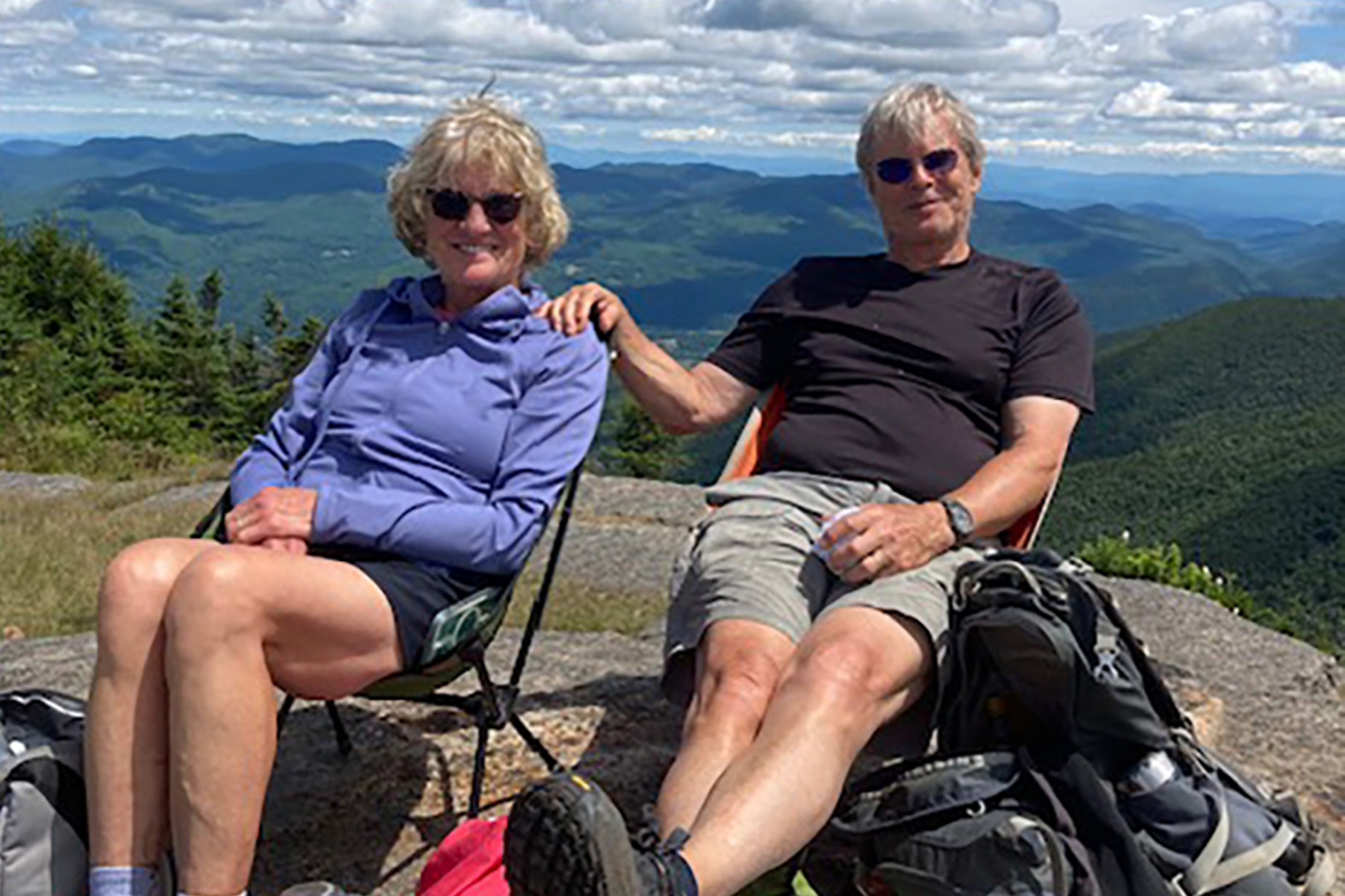 Kurt and Gail atop Cascade Mountain, Adirondacks New York, July 22