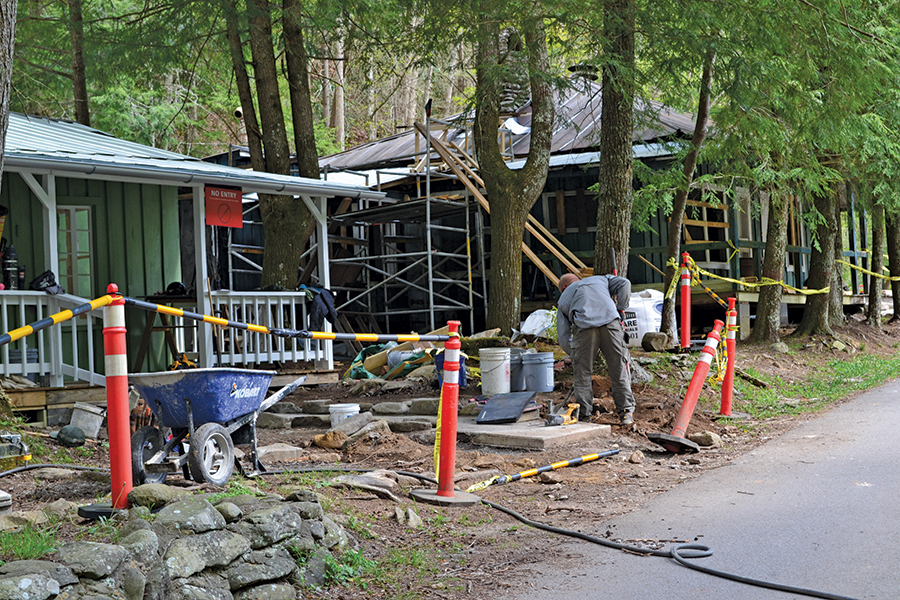 Restorations continue in the abandoned town of Elkmont.