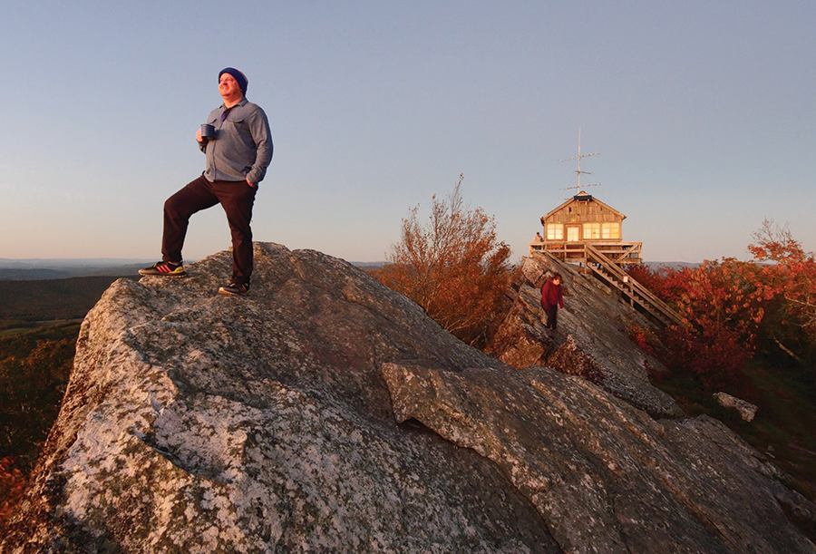 Ascend participant Michael Phillips savors mountain views in West Virginia.