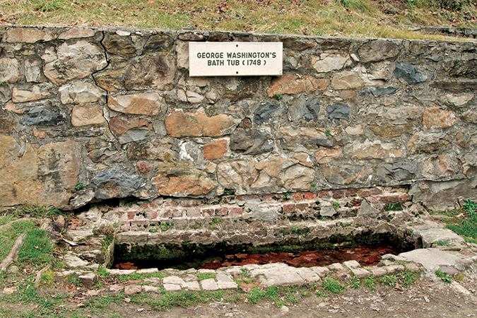 Legend says that George Washington’s used this bathtub.