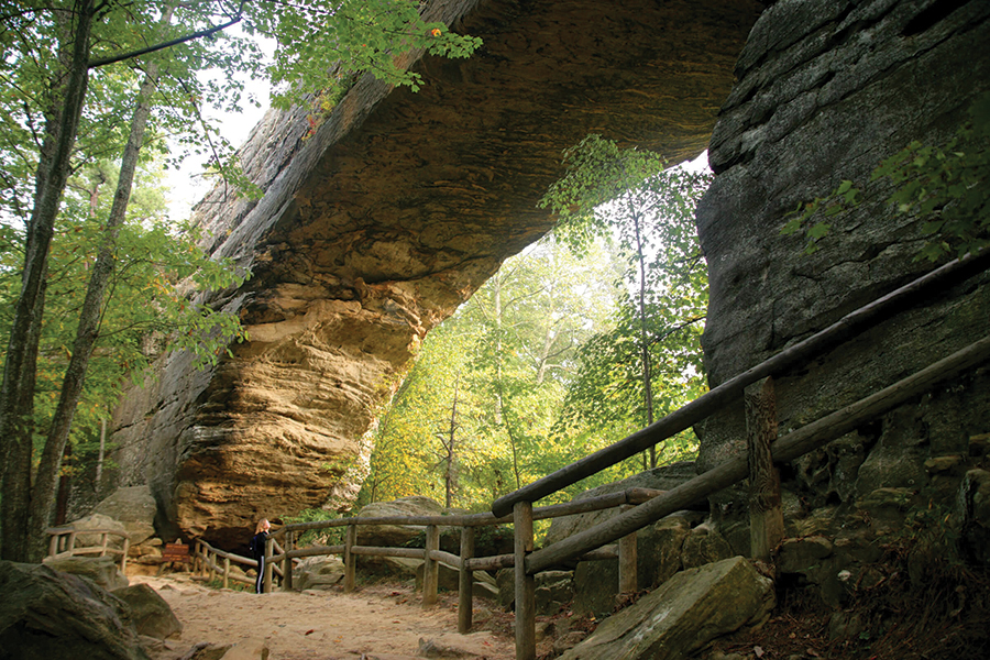 Stanton, Kentucky’s Red River Gorge Geological Area features over 100 sandstone arches.