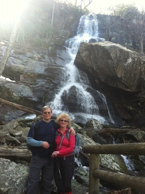 Kurt and Gail at Apple Orchard Falls 2/23/14.