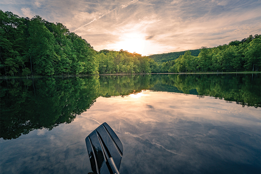 A relaxing evening paddling event on the glassy lake at Bays Mountain Park in Kingsport, Tennessee. From the photographer: “This was taken during an ‘Evening Paddle’ event, which is the only time you are allowed to bring a personal watercraft onto the lake. It’s a wonderful opportunity to see the lake and wildlife from a different perspective.”