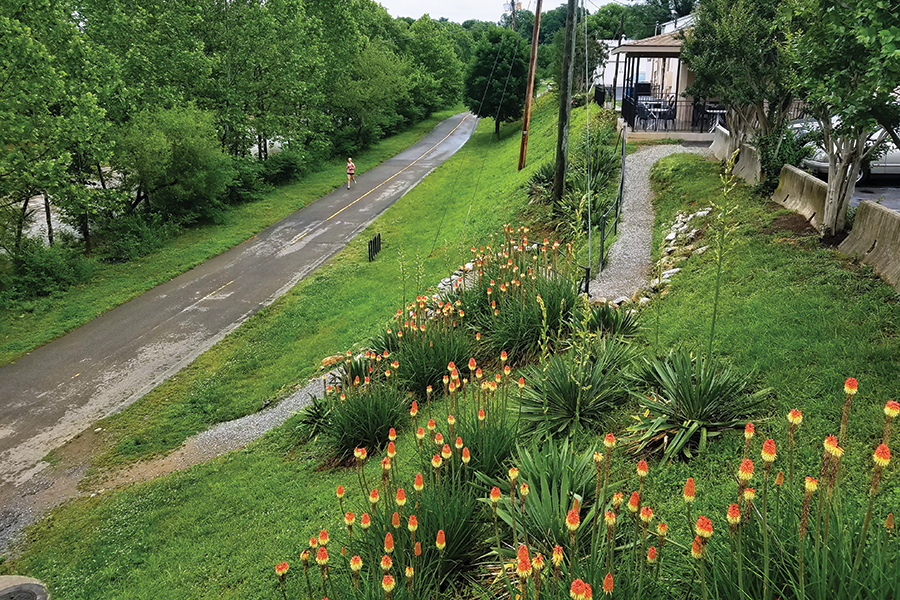 The Roanoke River Greenway is connected to Mill Mountain's trails at several spots, making for varied loop hikes in the city.