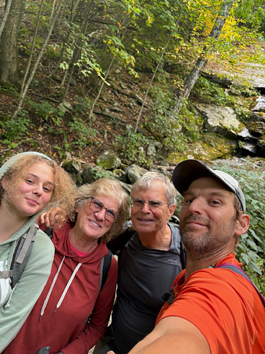 Ava, Gail, Kurt, Eric at Apple Orchard Falls, September 7