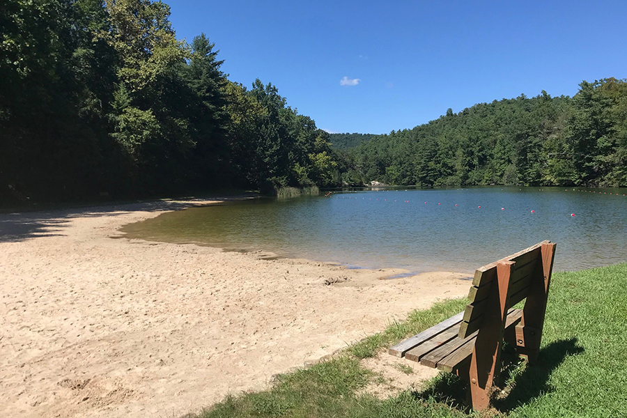 The Beach at Cave Mountain Lake