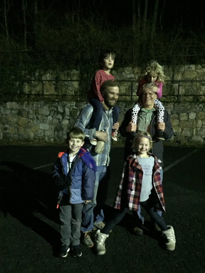 Family walk to Westover Avenue lights, 12/23