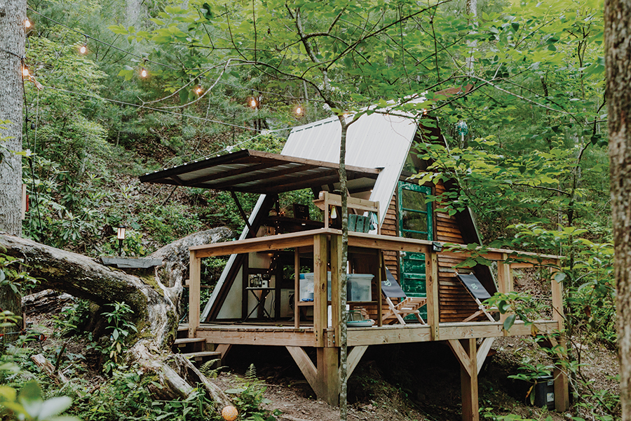 At Nero Coffee + Camp outside of Brevard, North Carolina, hikers and others take a connecting break.