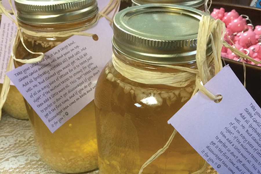 The recipe for the Pink Pig’s garlic dressing was willed to the family by a friend.