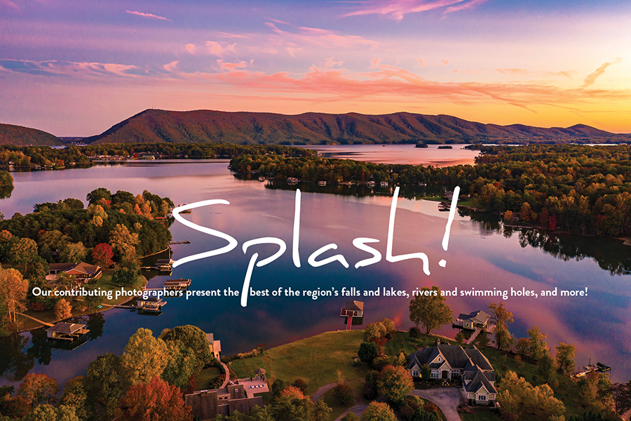 Flying high above a gorgeous sunset at Smith Mountain Lake.