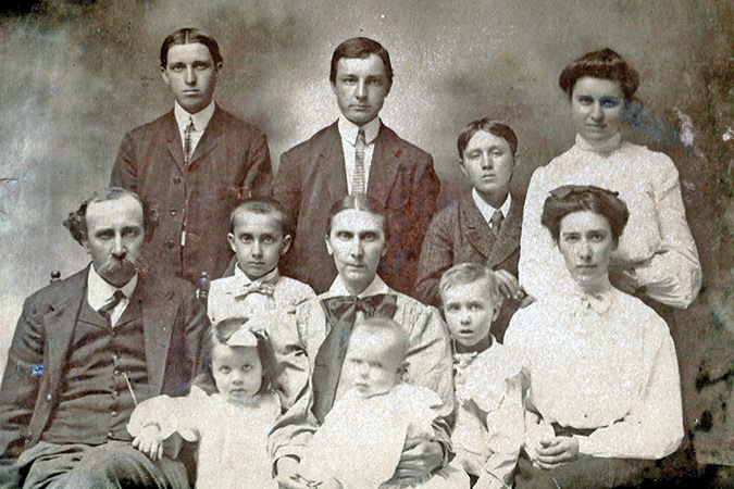Lower left male is Bruce Ingram’s great grandfather, Washington Ingram, who suffered from alcoholism his full adult life and died from the disease in the early 1940s.