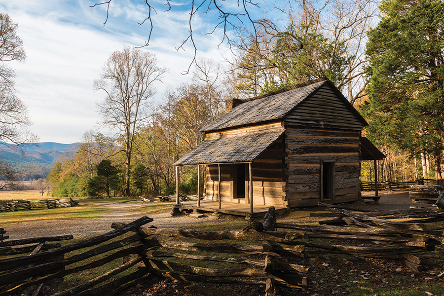 It’s 1.5 miles on the Rich Mountain Loop Trail to the John Oliver Cabin.