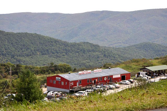 The Orchard at Altapass from the Blue Ridge Parkway.