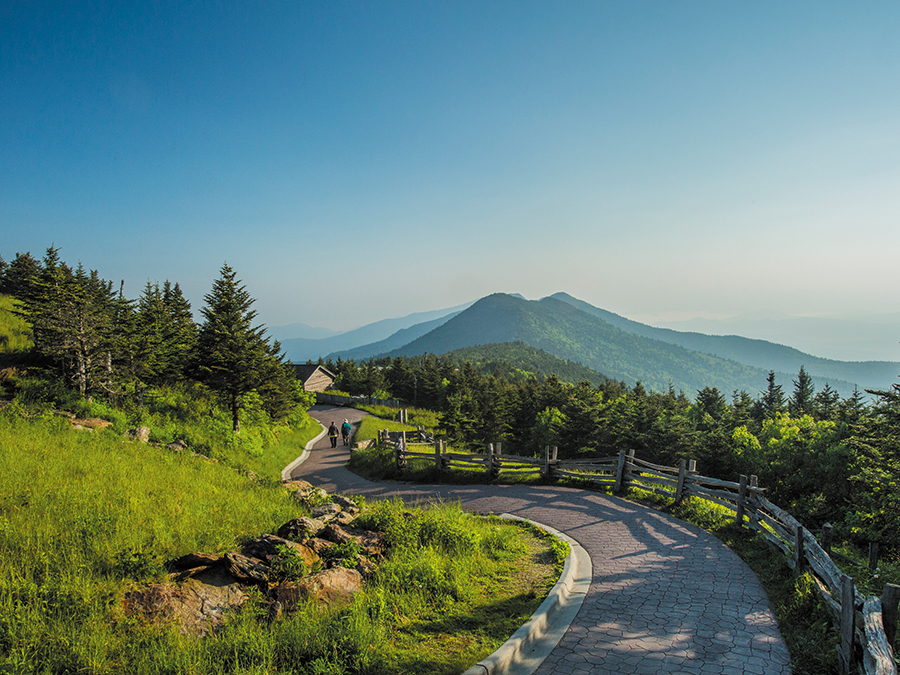 North Carolina State Highway 128 over Mt. Mitchell, at 6,576 feet, is the highest roadway in Blue Ridge Country’s Southern Appalachian coverage area.