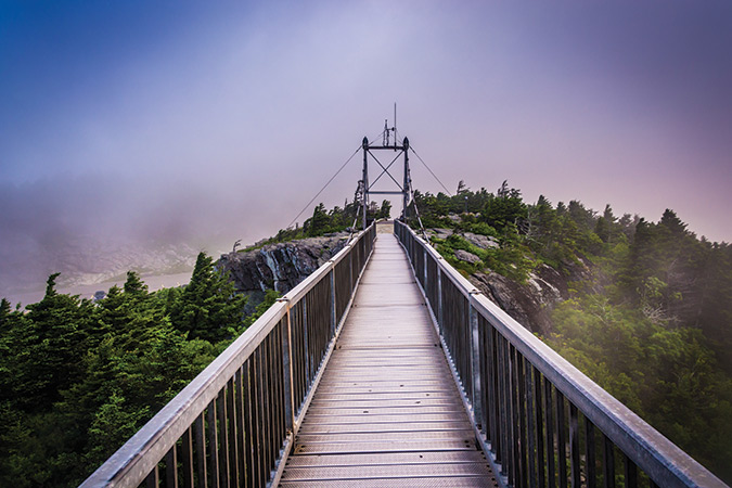 North Carolina’s Grandfather Mountain has seen winds gusts of over 100 mph.