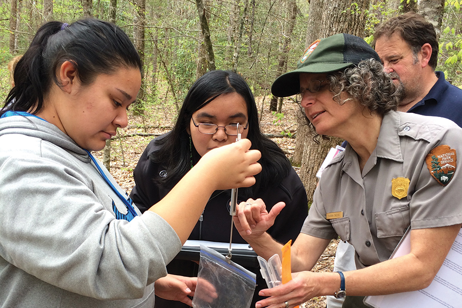 Susan Sachs, right, enjoys creating student learning opportunities that she didn’t have in high school or college.