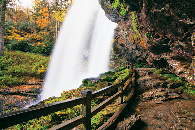 Dry Falls offers viewing from behind the falls.