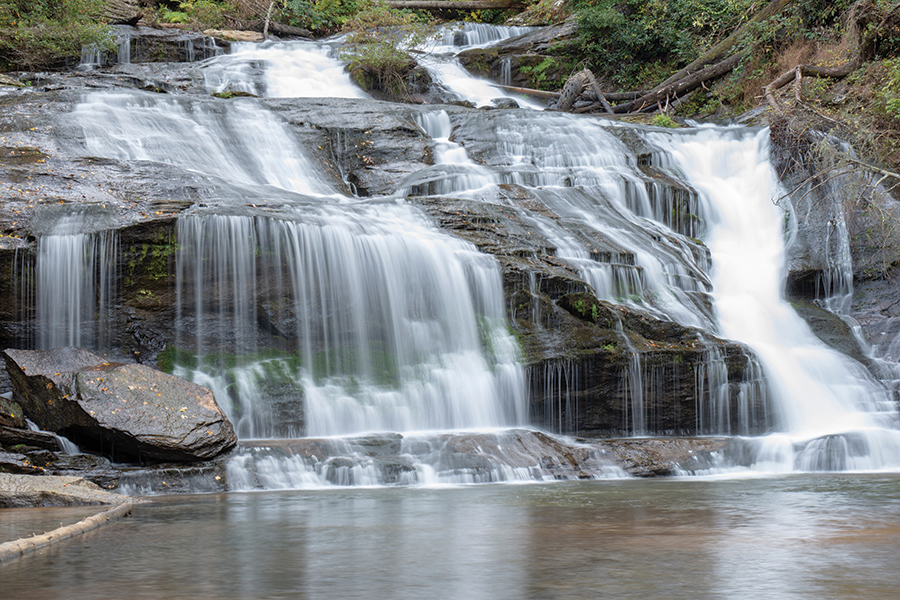 Georgia’s Panther Creek Falls features a swimming hole at the base.