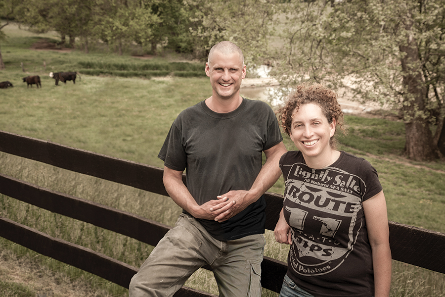 Route 11 Founder and President Sarah Cohen stands with Vice President Mike Connelly.