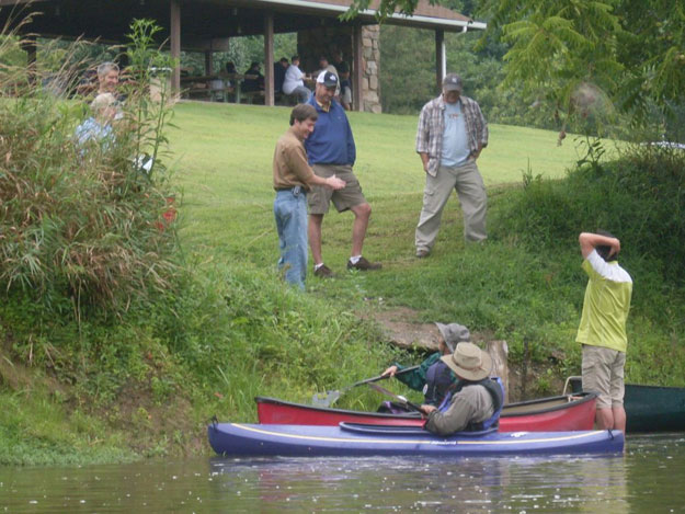 A stop at Camp Dickenson along the New River.