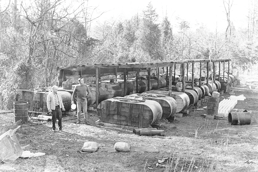 The largest still ever destroyed in Franklin County, Virginia, was demolished in 1972.