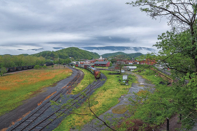 Trains—including the Amtrak Cardinal, three days a week—still run the length of Clifton Forge.