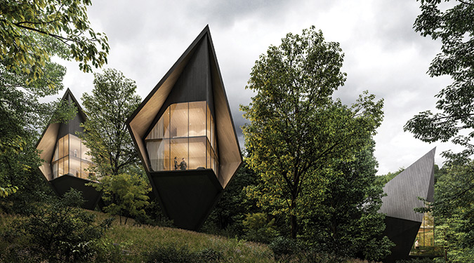 Peter Pichler’s Wild and Wonderful Treehouses put guests amid the trees.