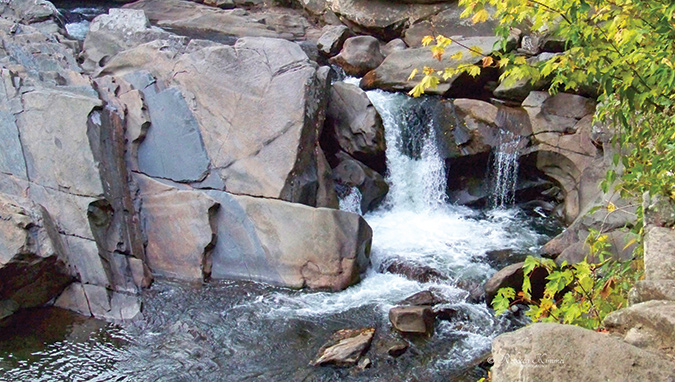 The Sinks are just off the Little River Road and are the result of the blasting of a log jam in the 1800s.