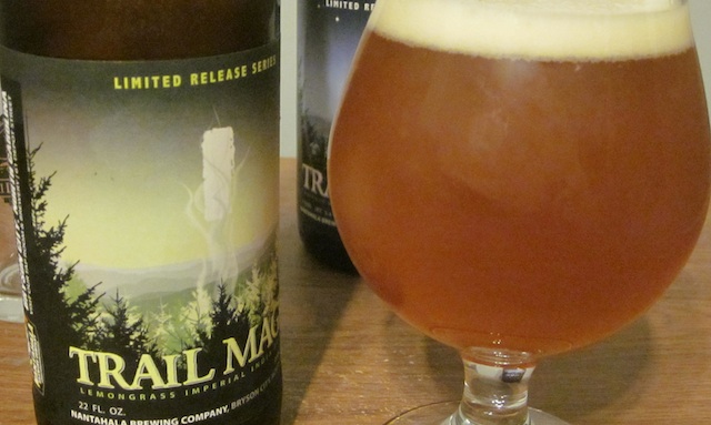 Lemongrass Imperial India Pale Ale, with lemongrass, fresh lemon zest and wildflower honey, (8.5%) at Nantahala Brewing Company.