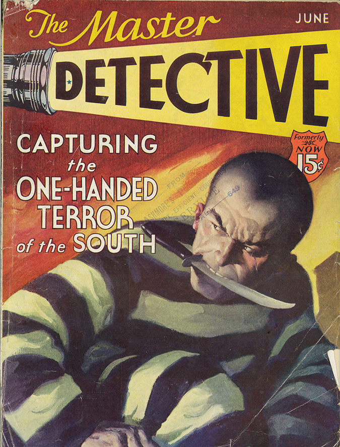 Master Dectective magazine featured a caricature likeness of Otto Wood in 1933.