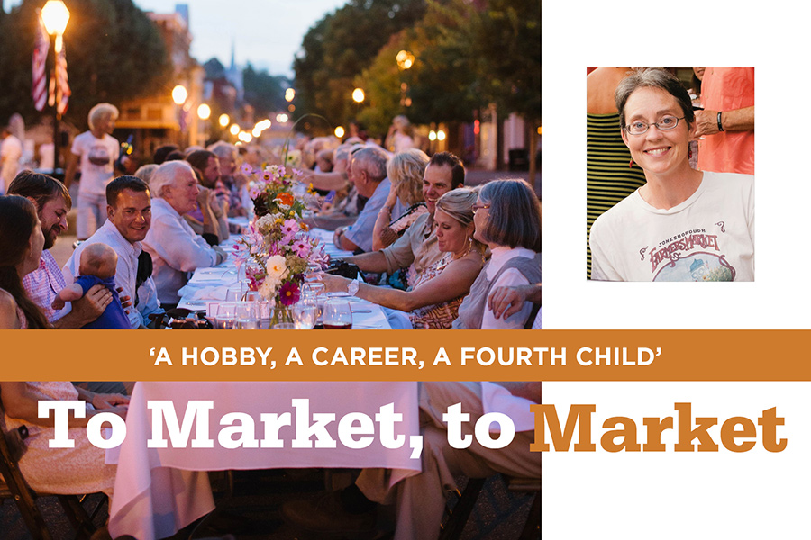 Karen Childress (right) will be a part of the gathering and the freshness as the Jonesborough Farmers Market again welcomes visitors for in-person shopping each Saturday from May through October.