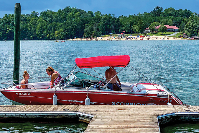 Smith Mountain Lake State Park, near outdoors-minded Roanoke, Virginia, offers a beach looking onto 20,000 acres of water.