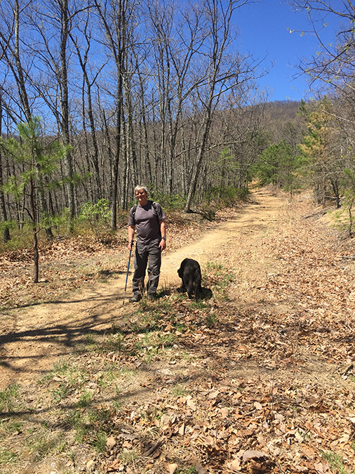 Kurt and Cookie along the lonesome Glenwood Horse Trail