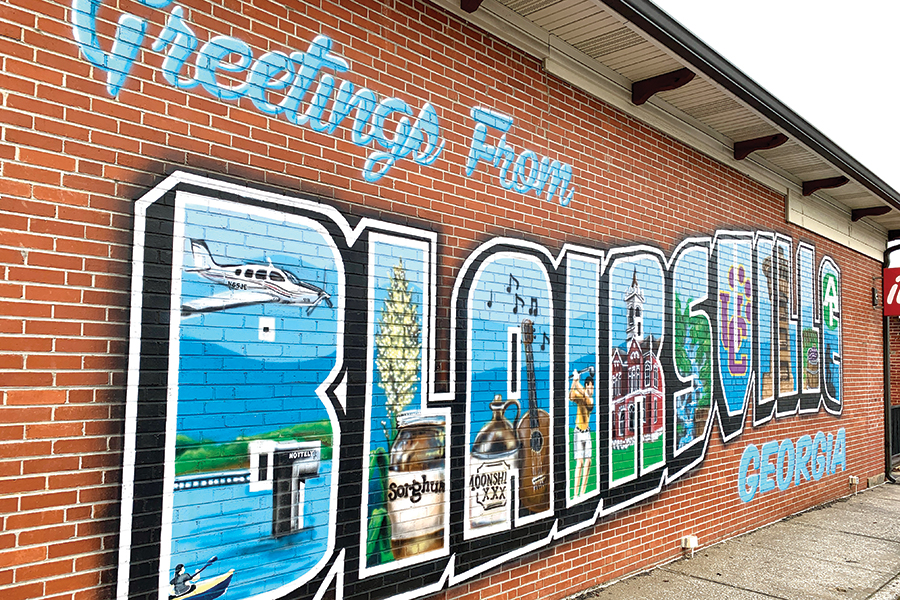 Blairsville is a courthouse-square town.