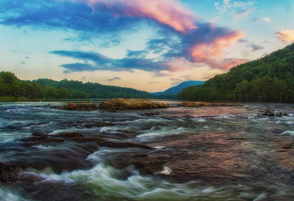 Big Falls on the New River, Montgomery Co, VA