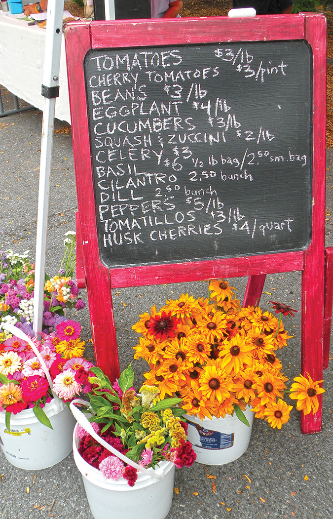 Lewisburg’s Farmers Market offers a bounty of produce.