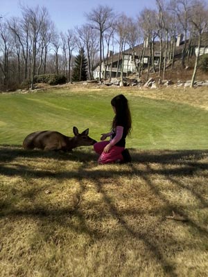 The little deer was consistently affectionate with both the Moretzes and the children she met in their community.