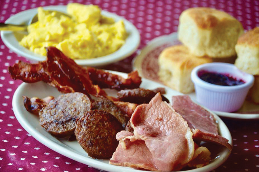 Breakfast fare at the Dan’l Boone Inn, winner for Southern Cooking.