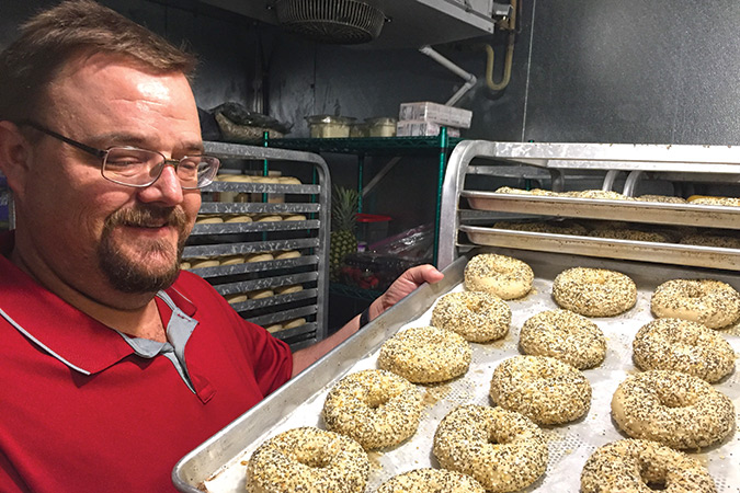 Eric Wheeler says New Yorkers are impressed with his East Tennessee bagels.