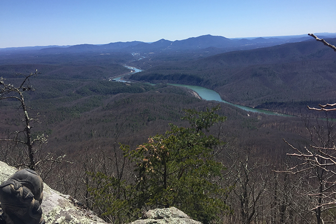 View of the James River from Fullers Rock 3/23/19.
