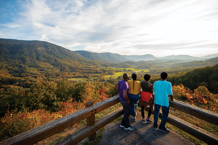 Powell Valley Overlook, near Big Stone Gap, Virginia, is a great stop for fall foliage.