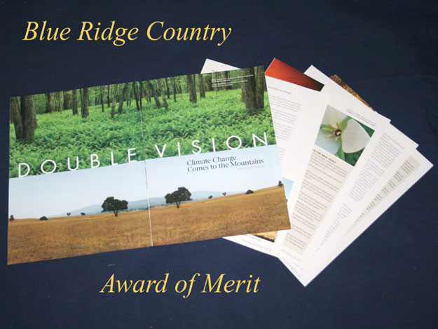 Steve Nash's story on climate change in the mountains won an award of merit for environmental feature.