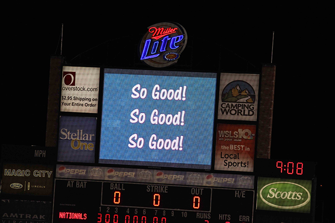 Topping off the victory with "Sweet Caroline"