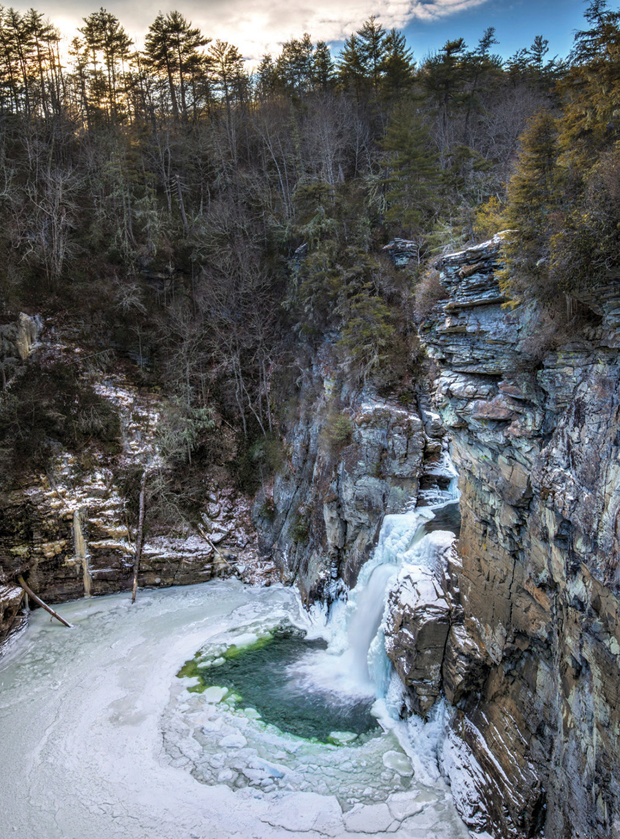 Linville Falls is tops among North Carolina’s bounty of waterfalls.