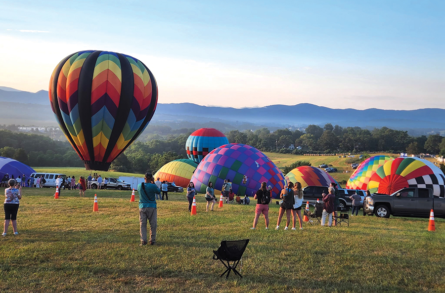 Balloons Over Rockbridge Hot Air Balloon and Music Festival, July 1-2, Lexington, Virginia.