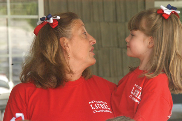 The student is the teacher -- Teresa Shadoin, left, carries on Miss Kay's legacy with her own students today.