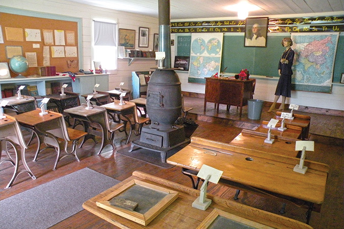 This one-room schoolhouse is in Lowell.